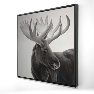 " Grayscale Moose Profile "