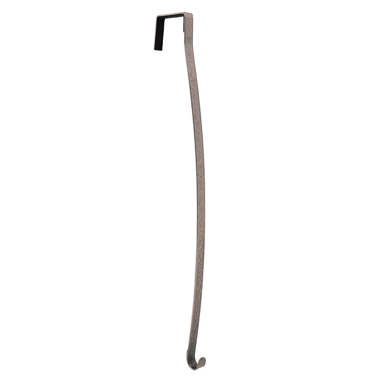 High Profile Embossed Holly Pattern Wreath Hanger, Oil-Rubbed Bronze