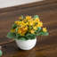 4 po Mini pot à fleurs artificiel en hortensia artificiel blanc - ensemble de 4