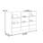 Brown Wood Display Case with Tempered Glass Top, Open Storage, and Six Drawers