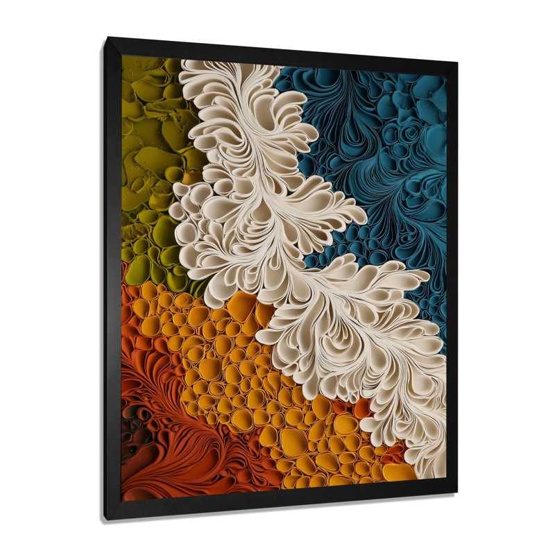 Noveta - Abstract Wall Art Living Room, Noir, noir, noir, noir, H 20 po x l 12 po, Reproduction encadrée d'une seule photo