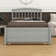 Structure de lit plateforme en bois avec lit gigogne-1744235872