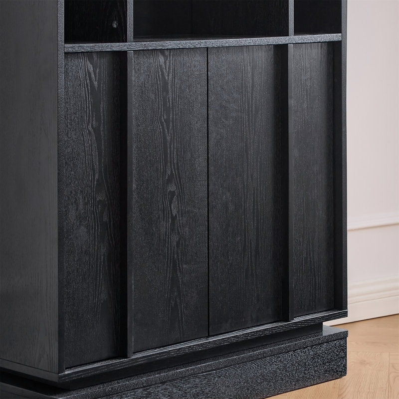 Buffet avec rangement, Noir