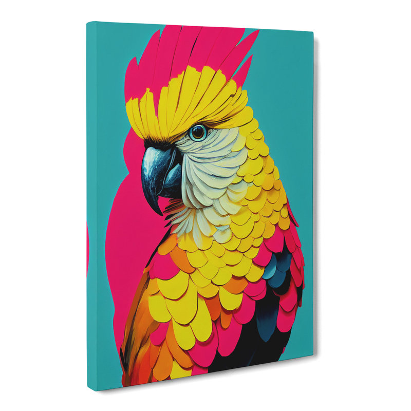 Cockatoo Pop - Wrapped Canvas, 60cm H x 40cm W x 3cm D