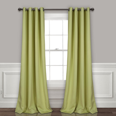 Lush Decor Insulated Grommet Room Darkening Curtain Panels Pair Drapes (Set of 2)