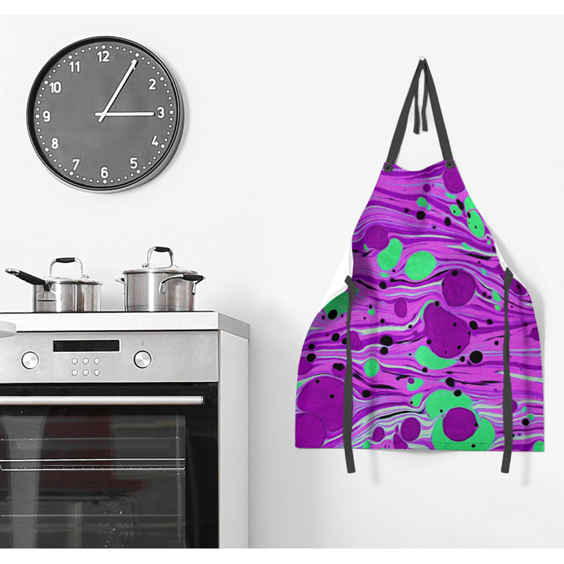 Tablier spirales, Mauve/vert
