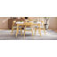 Ensemble de salle à manger 5 pièces, 1 table + 4 chaises, structure en bois d'hévéa, chaises ergonomiques et table en faux bois-858365327-858365320