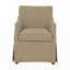Fauteuil rembourré à jupe avec roulettes cachées-1552892479