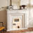 Beige Solid Wood Electric Fireplace-1267917166