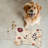 Mauve Greens - 1 Piece Bone Shape Feeding Mat