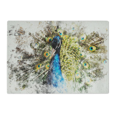 Peacock Vol.2 Watercolour Chopping Board