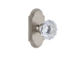 Grandeur Arc Plate Single Dummy with Fontainebleau Crystal Door Knob