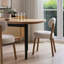 Chaise d'appoint de salle à manger rembourrée en tissu beige