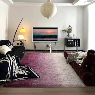 Gradient Fluffy Shag Area Rug Fuzzy Tie Dye Colorful Bedside Carpet Plush Rugs For Bedroom Living Room Home Decor