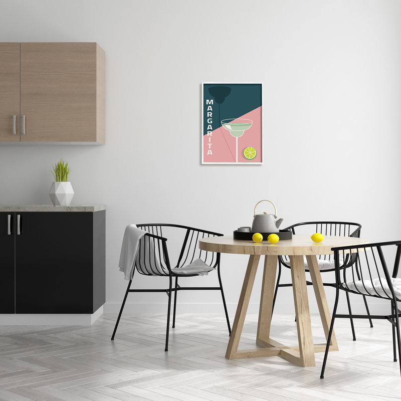 «Modern Margarita Blocked Citrus Contemporary Cocktail» par Birch & Ink, reproduction d'art graphique sur bois flottant
