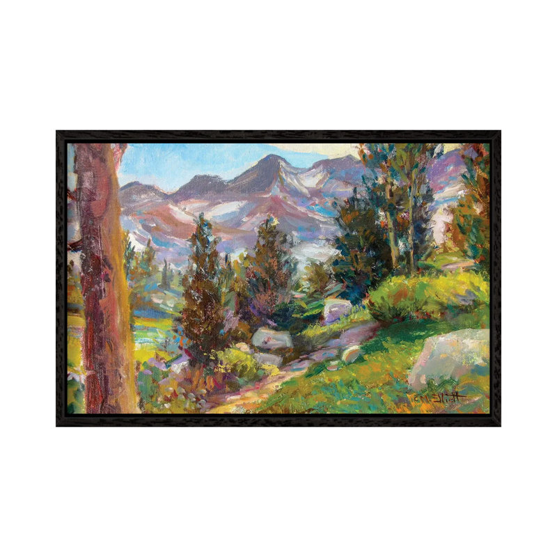 Trail by Catherine M. Elliott - Painting on Canvas, Black Framed, 45.72cm H x 66.04cm W x 3.81cm D