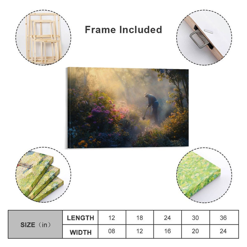 Art mural encadré 20 "x 30" avec cadre en bois, prêt à être accroché, 20 po x 30 po