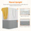 Paquet de 2 paniers à linge 80L, panier à linge autoportant avec poignées, grand panier à linge pliable et imperméable pour salle de bain de chambre à coucher, chambre sombre-1504332414