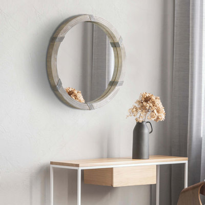 Miroir mural en bois