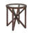 Glasstique Solid Wood Base End Table with Tempered Glass Top