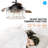 Leif 42'' Crystal Retractable Ceiling Fan with Light Kit and Remote Control