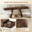 Console 63 po en bois avec tiroirs - Table de canapé d'entrée / de couloir-17601135-17601133
