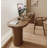 Minimalist Solid Wood Desk: Curved Edge & Cylinder Base-109948518