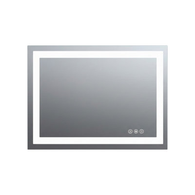 28" Lighted Frameless Bathroom Vanity Mirror