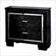 Table de chevet contemporaine noire avec lumière DEL et amp; Tiroir à queue d'aronde anglaise-232107844