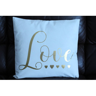  Love Cotton Throw Pillow