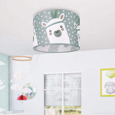 Kavan Fabric Flush Ceiling Light