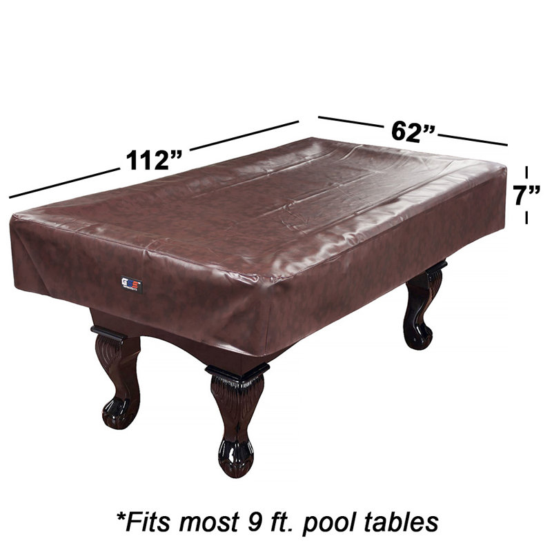 Housse de table de billard 7 pi / 8 pi / 9 pi GSE, housse de table de billard en cuirette résistante à la déchirure 7 pi / 8 pi / 9 pi