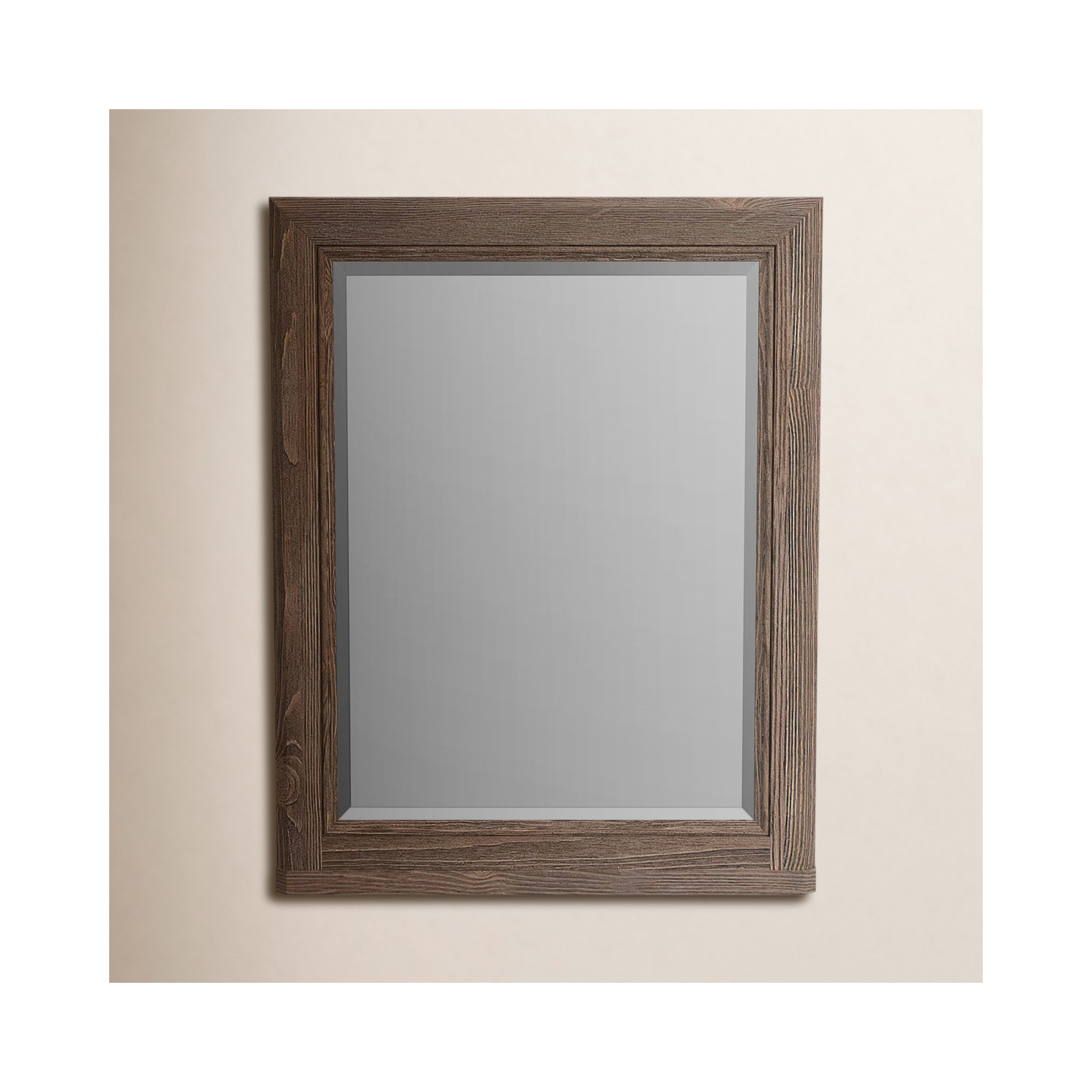 Jemma Solid Wood Framed Mirror, Harvest Brown