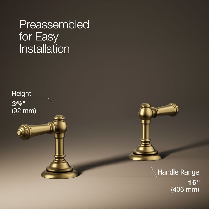 Artifacts® Bathroom Sink Lever Handles, Vibrant Brushed Moderne Brass