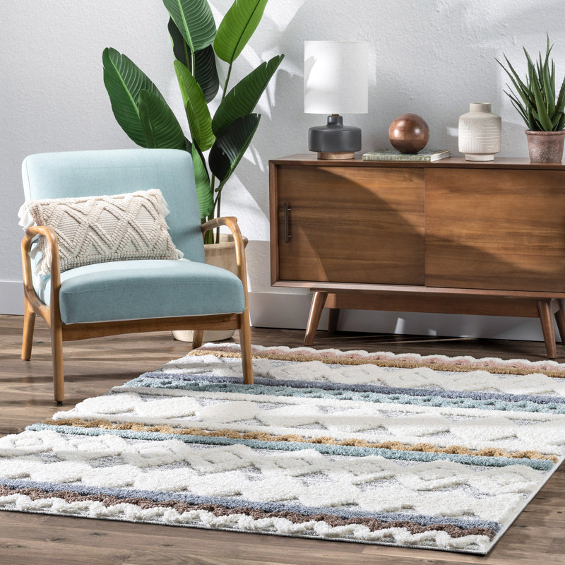 Delia Geometric Synthetic Area Rug, Rectangle 160 x 220cm