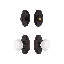 Nostalgic Warehouse Cottage Entry Set with Brown Porcelain Knob-409684253-409684252