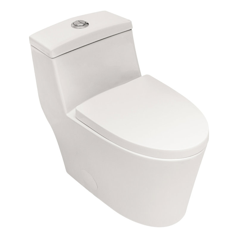 Dual Flush Ceramic Toilet With Low Water Consumption And Lid Fully Glazed Calm Seat