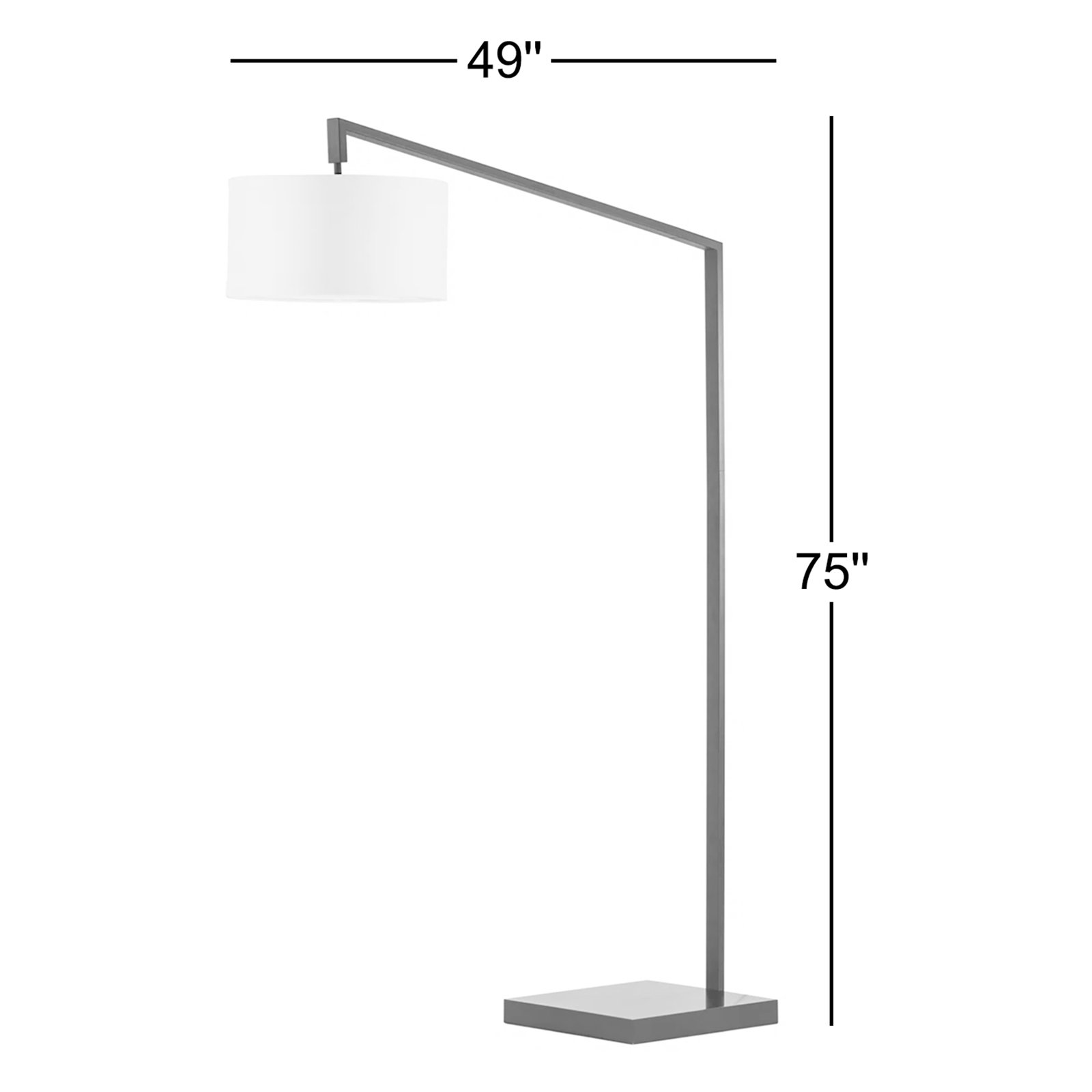 Stretch 75" Dimmable Floor Lamp, Crimson Red