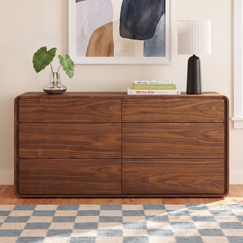 Berkeley 59.06'' W 6 - Drawer Dresser, Walnut