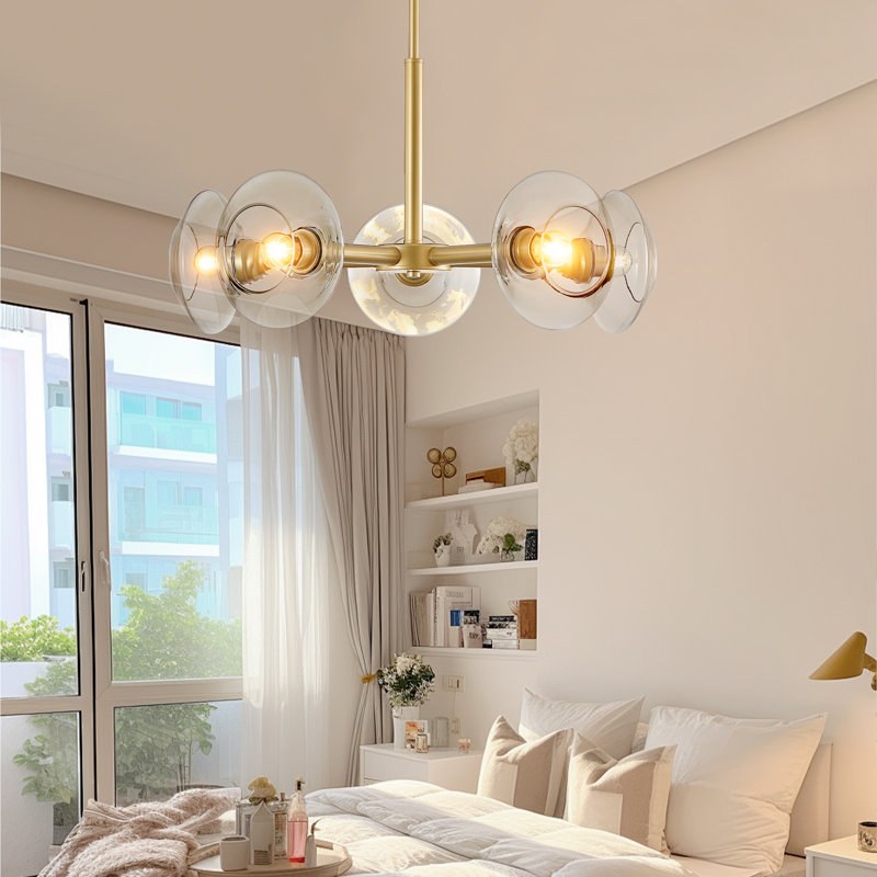 Luminaire suspendu en or de conception moderne pour les maisons en fer style Mid-Century