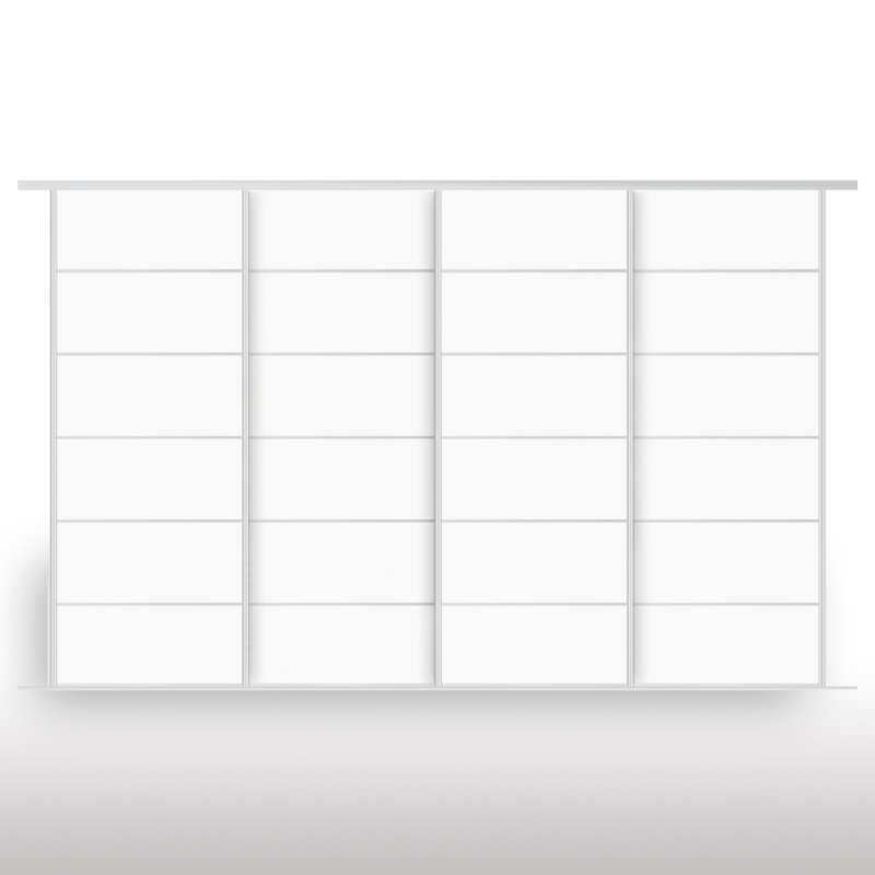 Avinaash 4 Door Wardrobe, Dark Grey, 243cm H x 365cm W x 8.2cm D