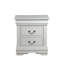 Table de chevet moderne blanche : une option attrayante avec des tiroirs spacieux et des détails élégants.