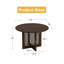 Table de salle à manger ronde en bois massif avec piédestal en rotin-644926003-629662932