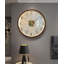 Horloge murale élégante en bois massif avec coquille et détails en laiton-1911924040