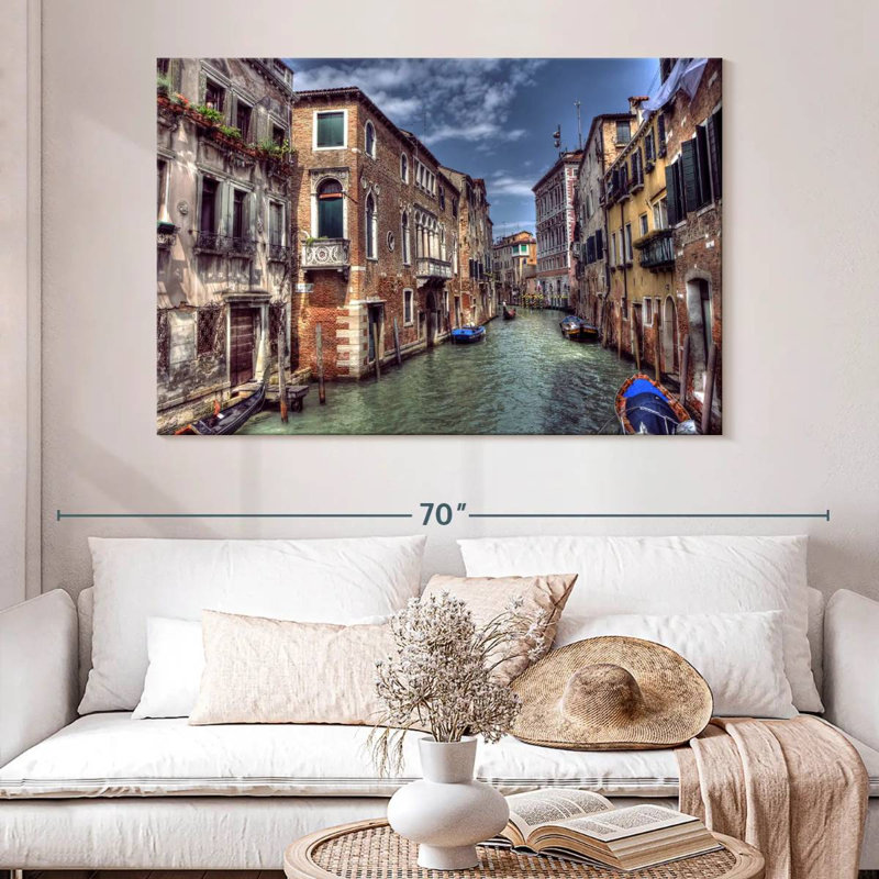 Lilie Venice Street Canal, H 34 po x l 51 po