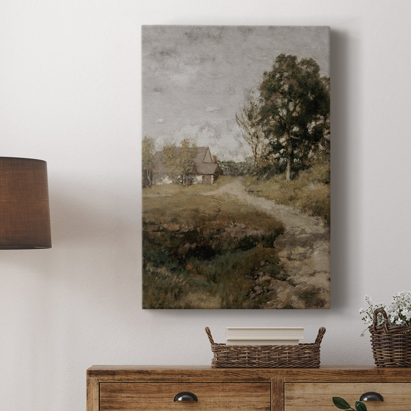 Paysage rétro CCxxxviii - galerie tendue sur mesure Cavas, H 18 po x l 12 po