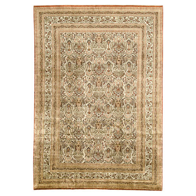 Hand Knotted Area Rug in Ivory