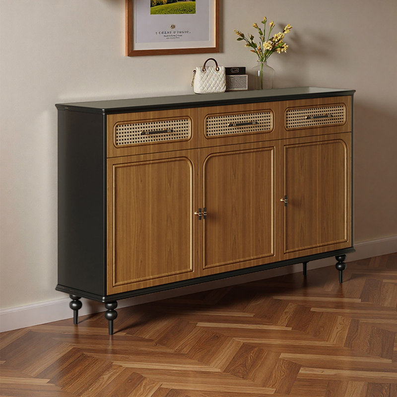Clarkston 24 Pair Shoe Storage Cabinet, Brown/Black