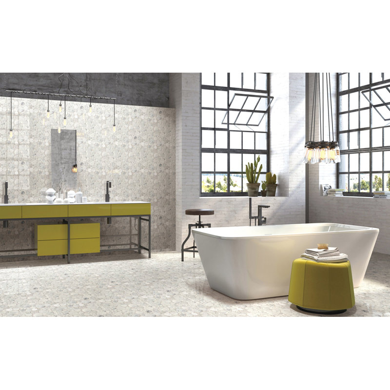 Bolle Carrara Random Sized Marble Mosaic Wall & Floor Tile