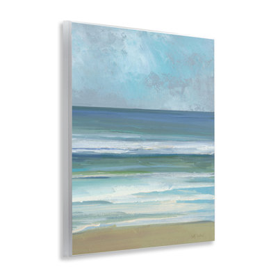 Plaque murale «Calming Blue Waves Impression» par Sally Swatland